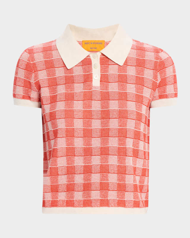 Gingham Shrunken Polo
